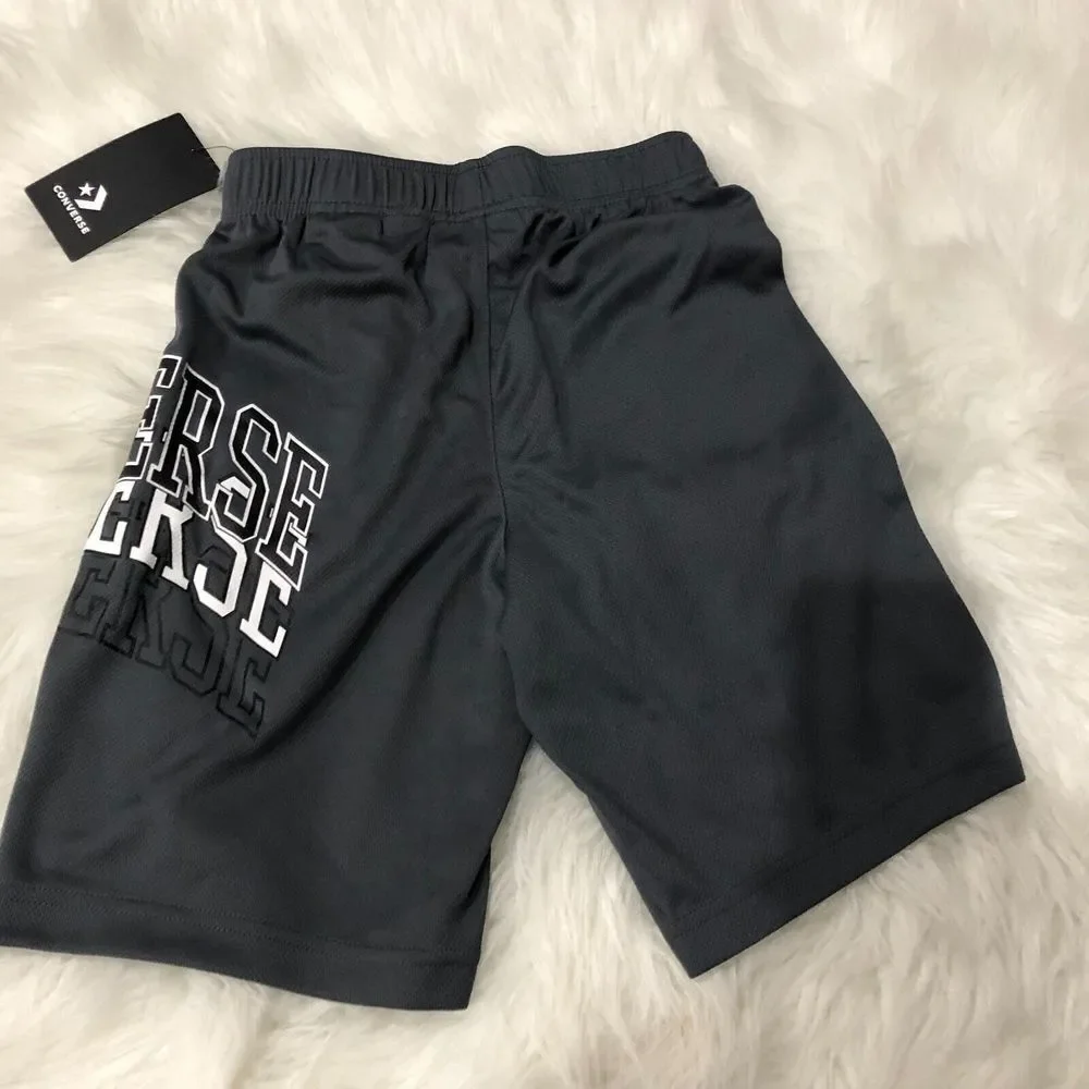 Converse Boys Youth Athletic Shorts Color Gray Size Medium 10-12 Years‎ NWT